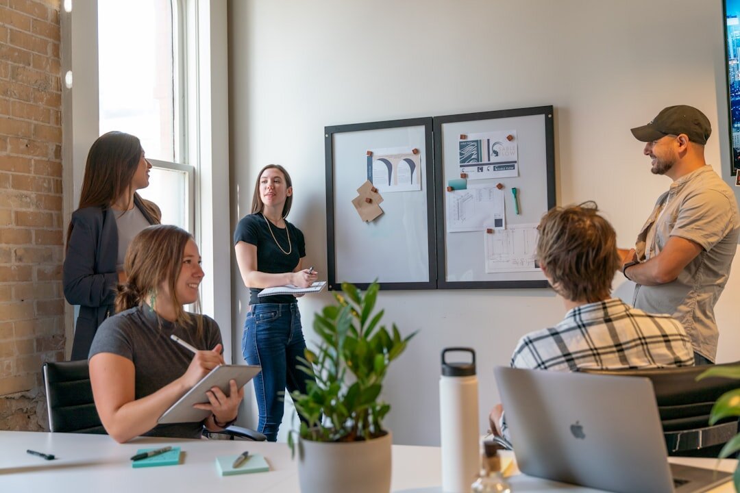 woman presenting at meeting